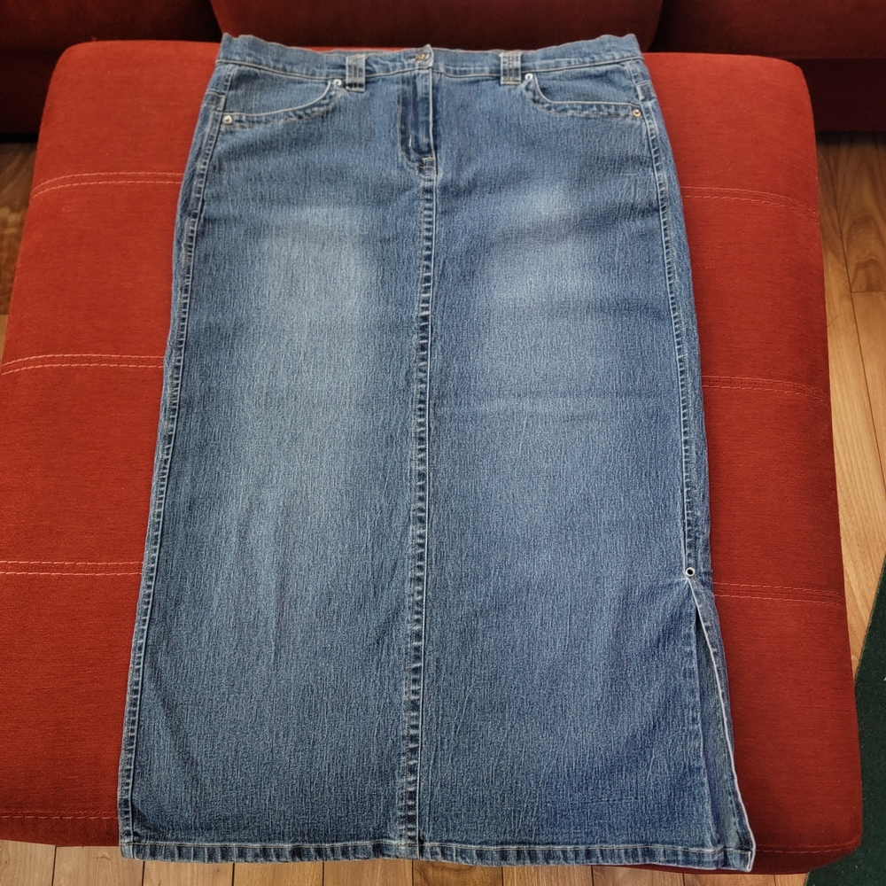 Denim Midi Skirt